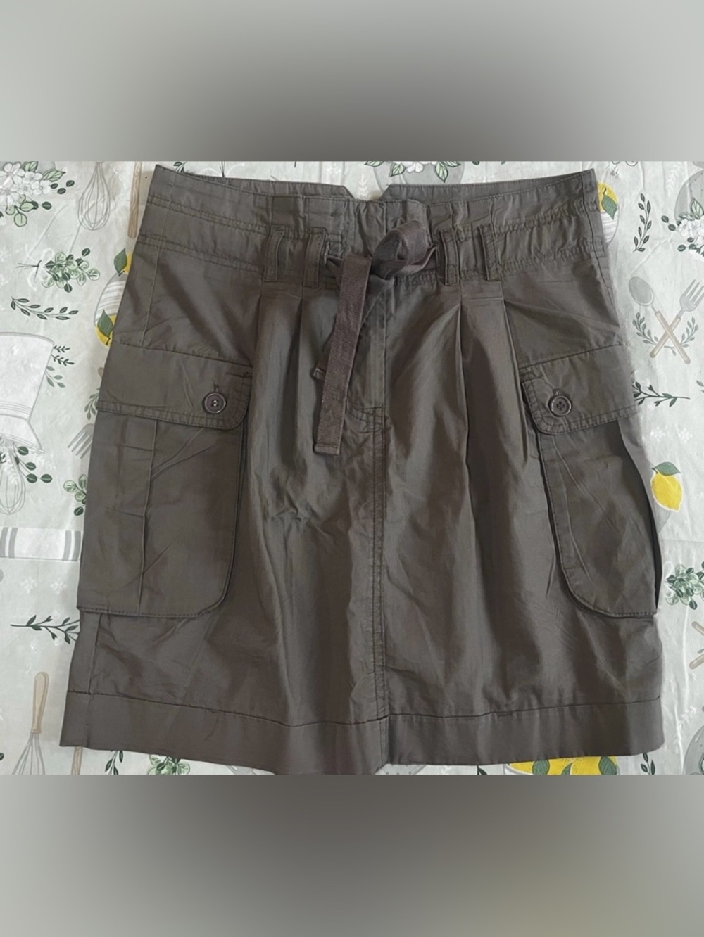 Ba:sil Women’s Gray Cargo Mini  Skirt With Pockets Size 4